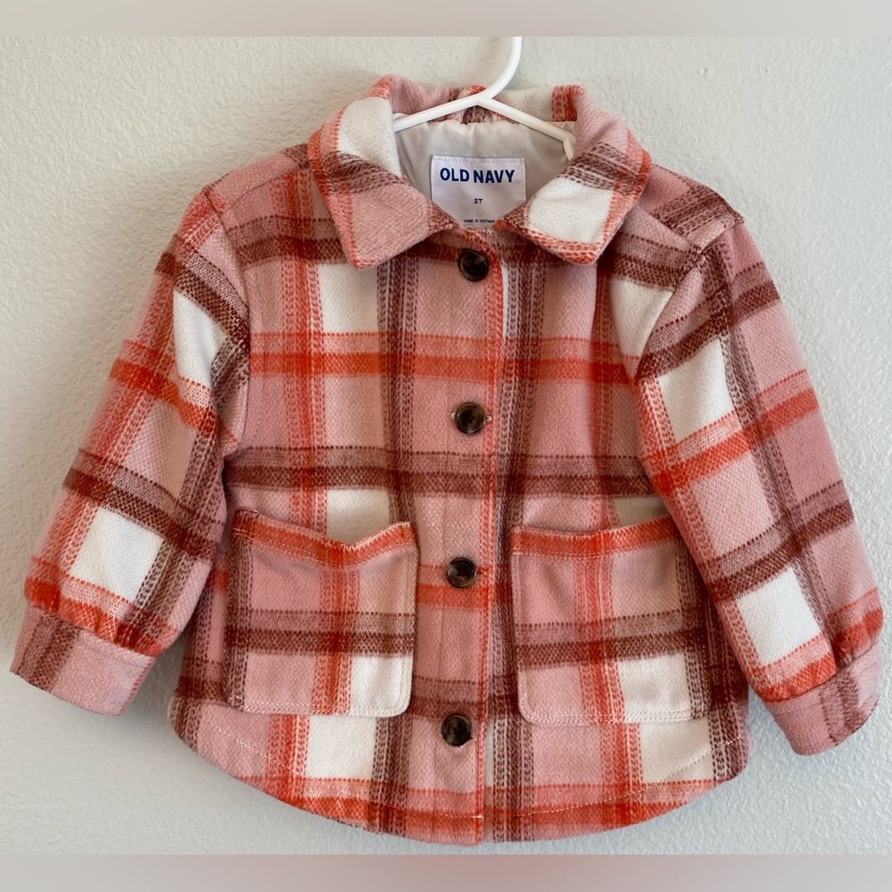 Old Navy Pink Plaid Jacket